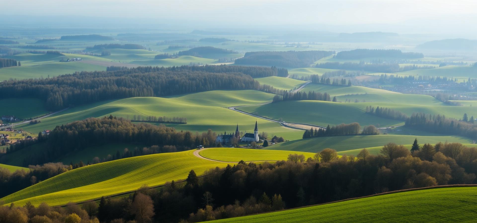 Landschap van de Vlaamse Ardennen rond Brakel